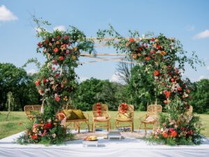 Wedding Ceremony Set Up by Hayloft Floral